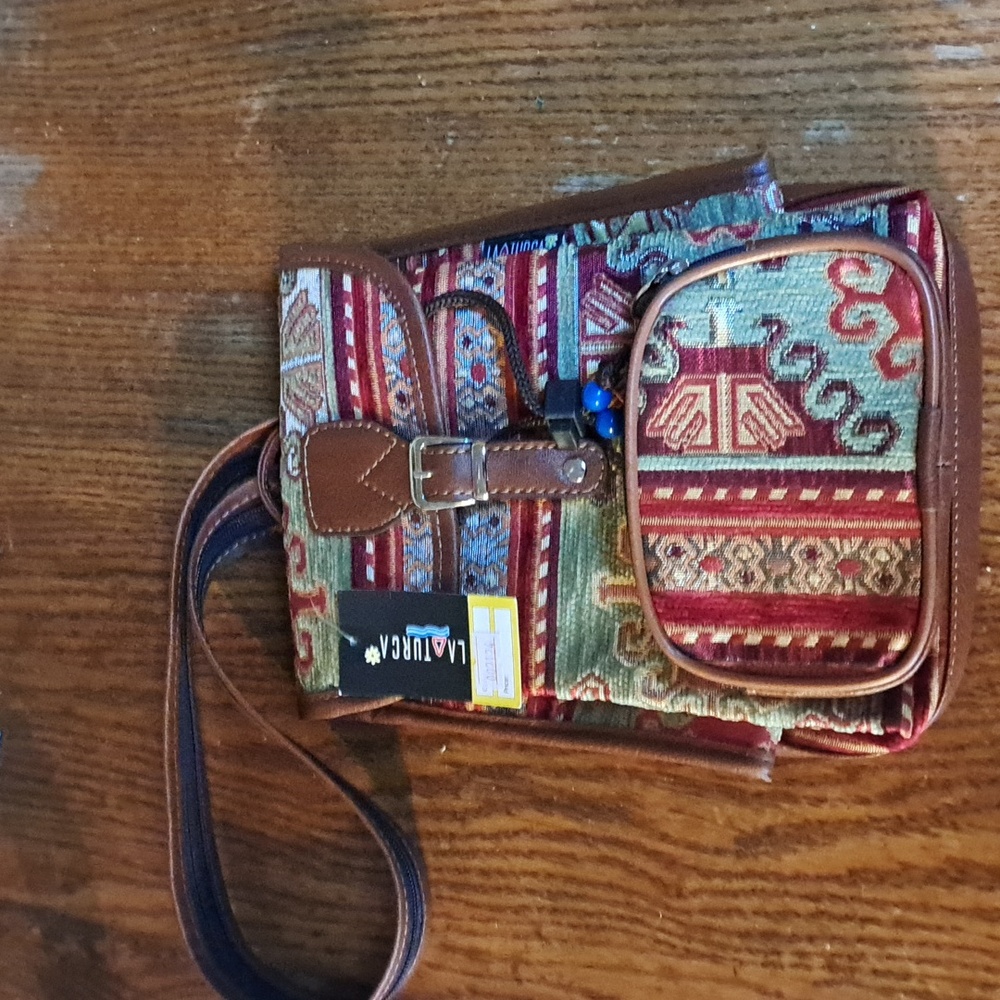 LA TURCA SMALL BACKBACK. MULTI- COLORED. NEW WITH TAGS.
